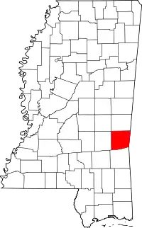 State map highlighting Clarke County