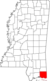 State map highlighting Jackson County