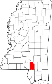 State map highlighting Lamar County