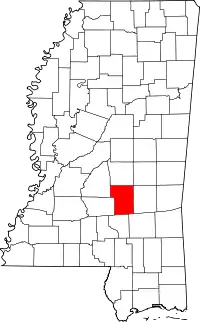 State map highlighting Smith County