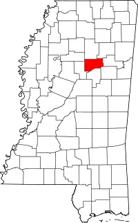 State map highlighting Webster County