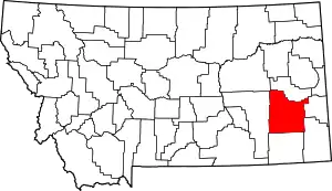 State map highlighting Custer County