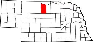 State map highlighting Brown County