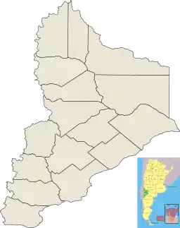 Guañacos is located in Neuquén Province