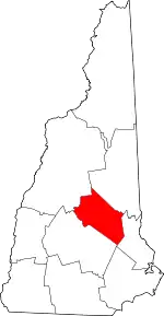 Belknap County map