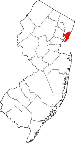 Hudson County map