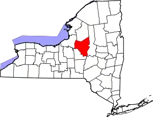 State map highlighting Oneida County