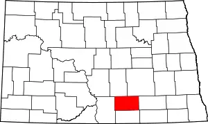 State map highlighting Logan County