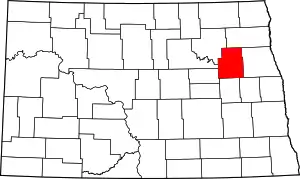 State map highlighting Nelson County