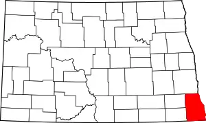 State map highlighting Richland County