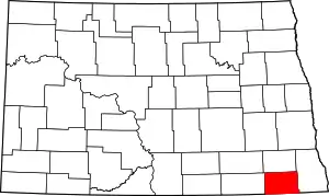 State map highlighting Sargent County