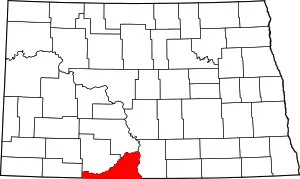 State map highlighting Sioux County