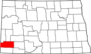 State map highlighting Slope County