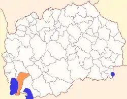 Location of Municipality of Ohrid