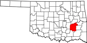 Pittsburg County map