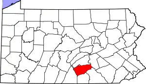 State map highlighting Cumberland County