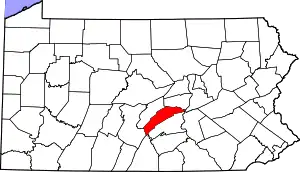 Map of Juniata County, Pennsylvania