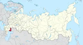 Location of Astrakhan