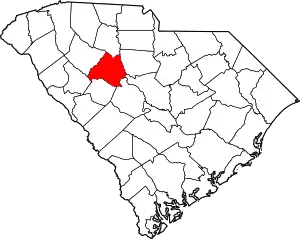 State map highlighting Newberry County