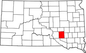 Aurora County map