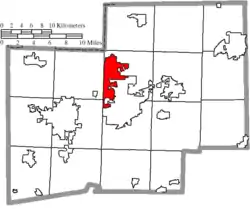 Location of North Canton in Stark County