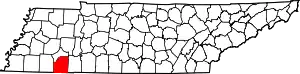 State map highlighting McNairy County