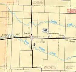 KDOT map of Wichita County (legend)