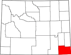 State map highlighting Laramie County