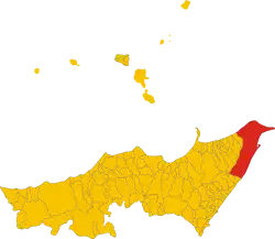 Position of the commune in the Metropolitan City