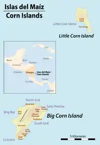 Map of the Corn Islands