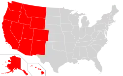 Map of the American West