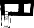 Map of Anedjib's tomb in the Umm el-Qa'ab.