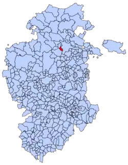 Municipal location of Salas de Bureba in Burgos province