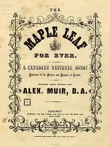 Sheet music cover for The Maple Leaf Forever