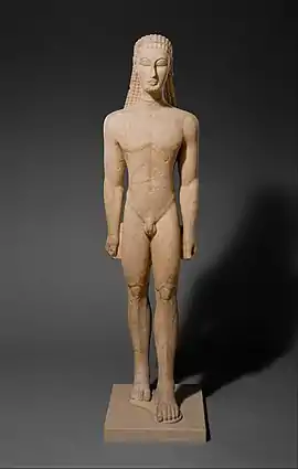 Lifesize New York Kouros, c. 590–580 BCE, Metropolitan Museum of Art