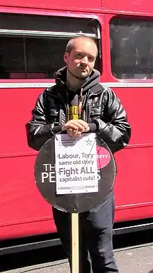 Marcel Cartier at London's 2016 MayDay rally.