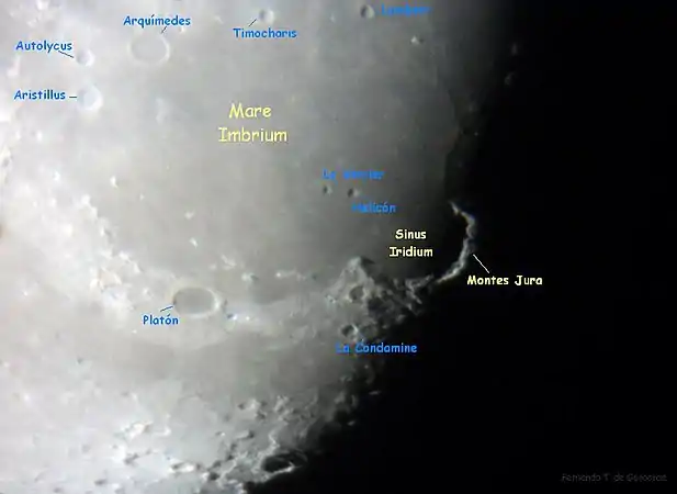 1 April 2012 19:30 UTC−3 mit benachbarten Mondstrukturen (telescopic/rotated image)