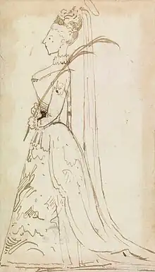 Caricature of opera singer Maria Giustina Turcotti, Print Room, Windsor