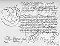 Maria Strick, calligraphy example, 1620