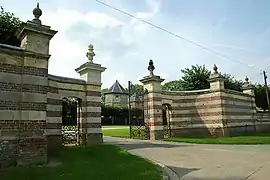 The entrance to the chateau in Marieux