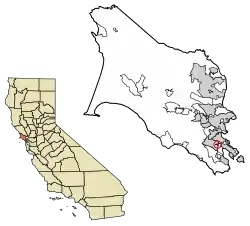 Location of Alto in Marin County, California.