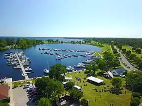 Aerial view of Escanaba's Ludington Park