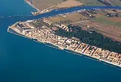 Aerial view of Marina di Pisa