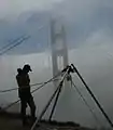 High-angle search in front of the Golden Gate Bridge.