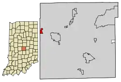 Location in Marion County, Indiana