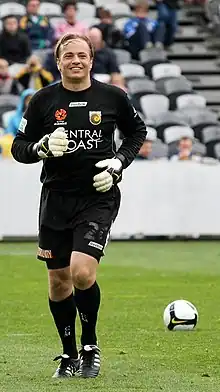 Bosnich playing for the Central Coast Mariners in 2008