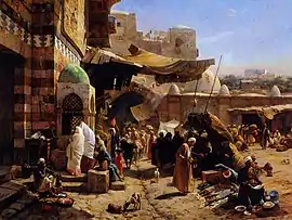 Market at Jaffa, 1877.