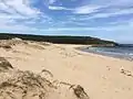 View across Marley Beach from the southernmost part of the beach, looking northwest.