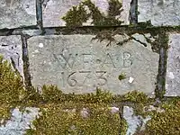 Marriage stone of William Fullarton and Anne Brisbane.