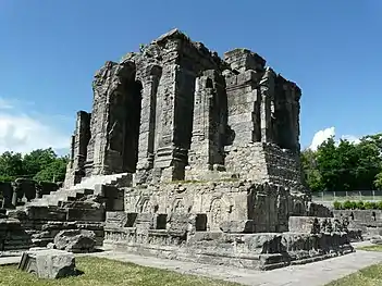 Martand Sun Temple Central shrine, dedicated to the deity Surya